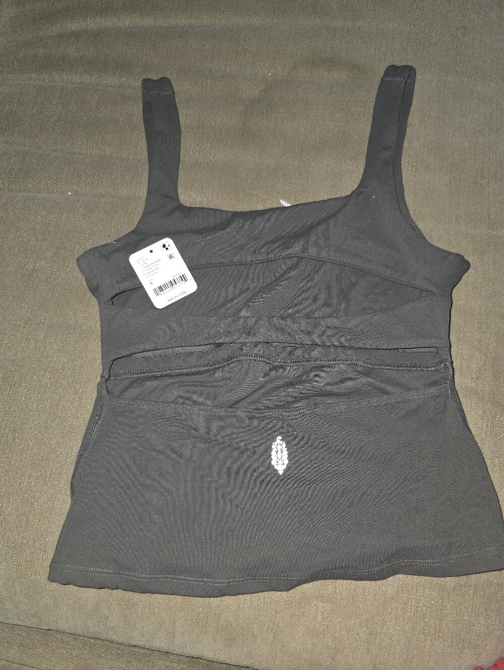 Revolve Fp Movements Women’s Dark  Grey Tank Top with Built-In Support